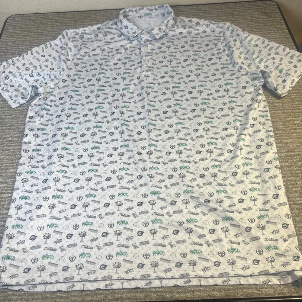 Style Driver World Amateur Handicap Championship Golf Polo Shirt Mens White XL